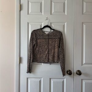 Taupe Leopard Print Long Sleeve Tee